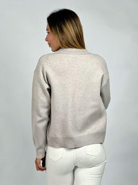 Sweater Abotonado Cuello Pique