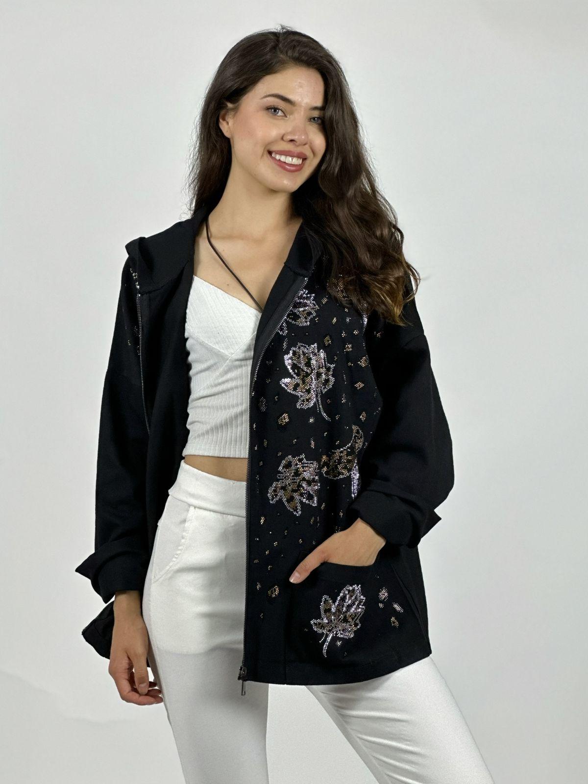 Chaqueta Mezclilla Hojas y Serpientes Escamas