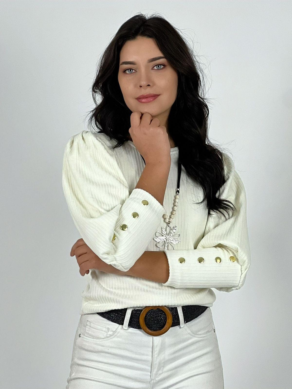 Polera Lanilla Manga Princesa