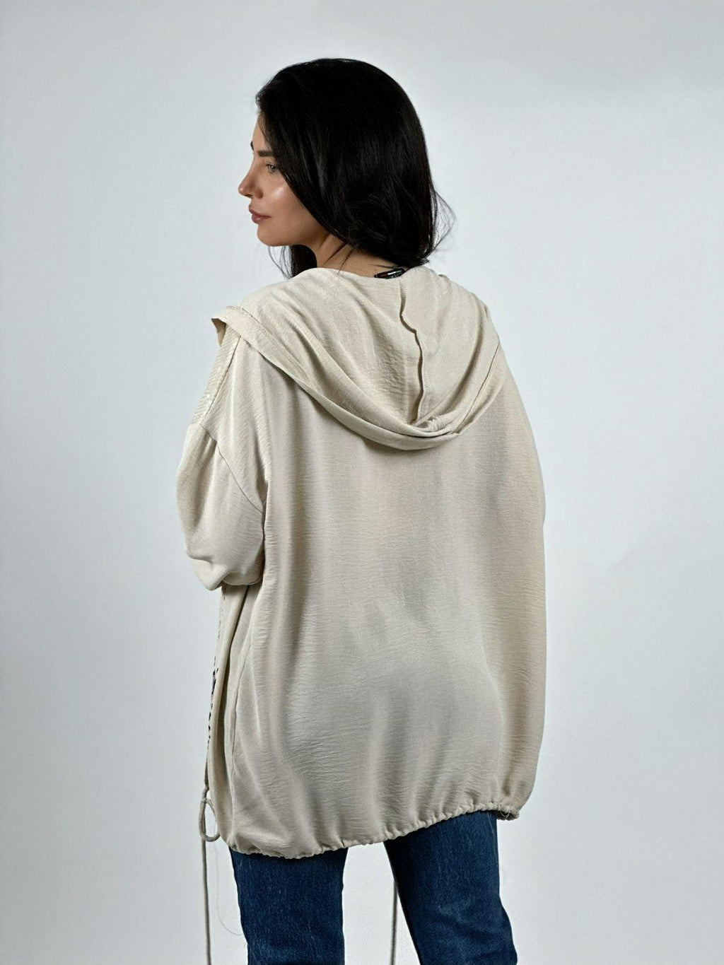 Blusa Crepé  Estampado Letras con Gorro