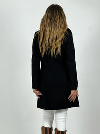 Abrigo de Paño con Cuello Desmontable