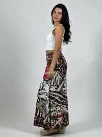 Palazzo Satín Estampado Snoopy y Rosas