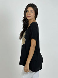 Polera Algodón 3 Corazones Print