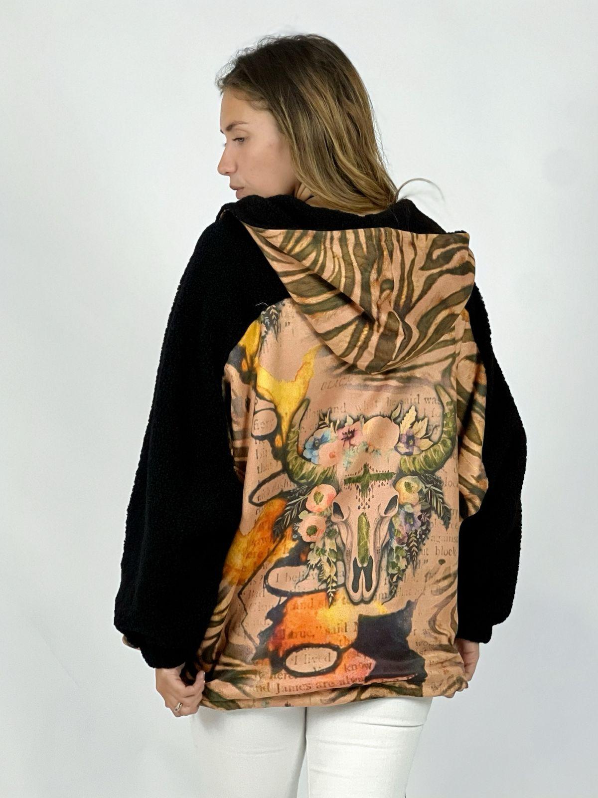 Abrigo Chiporro estampado Cebra