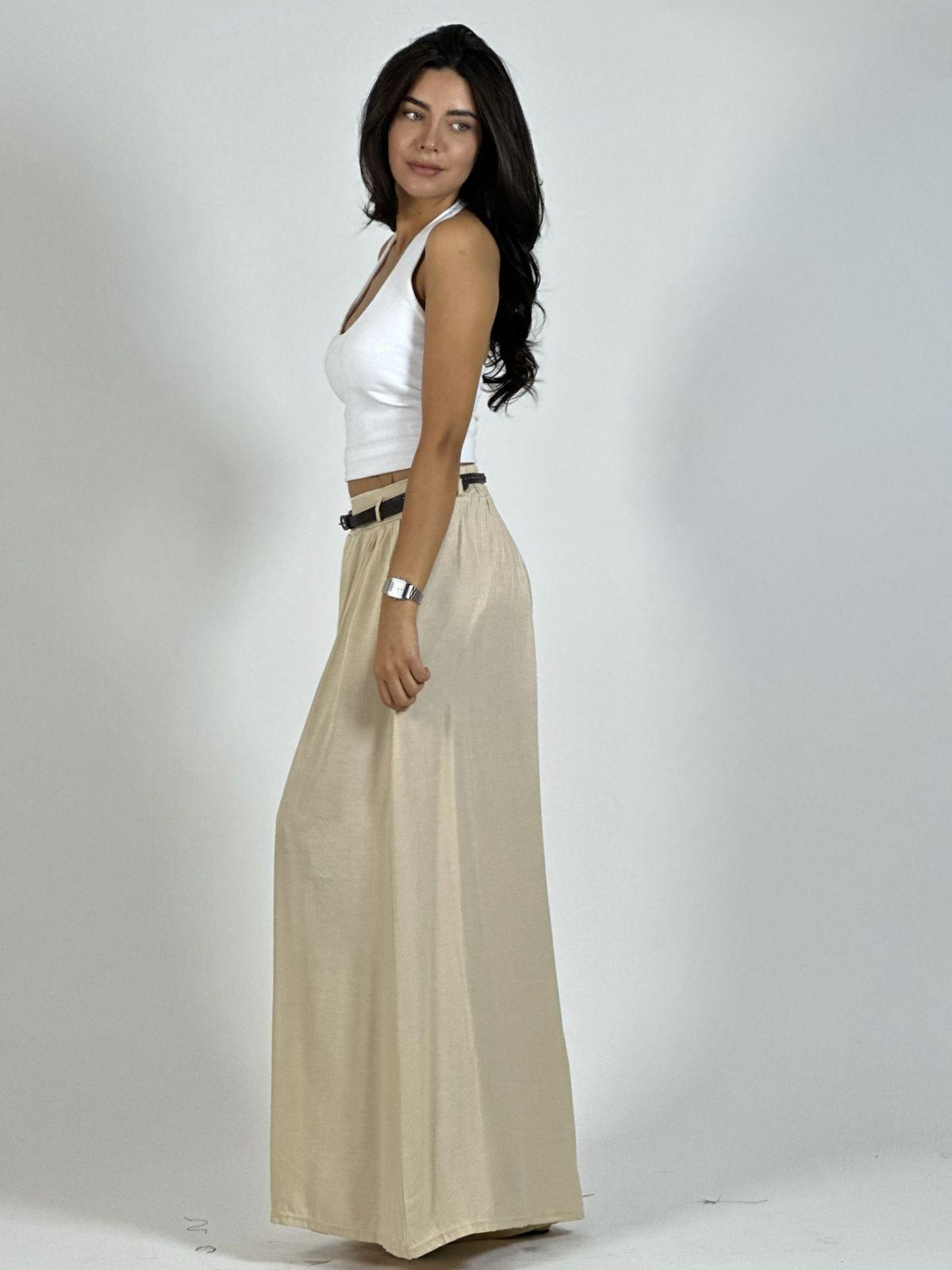 Palazzo Satinado con Cinturón