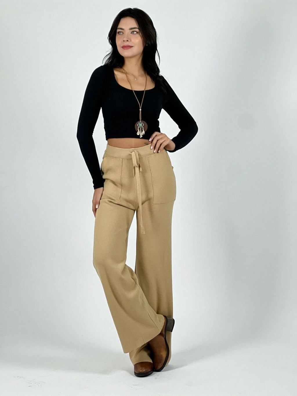 Pantalón De Lana con Bolsillos