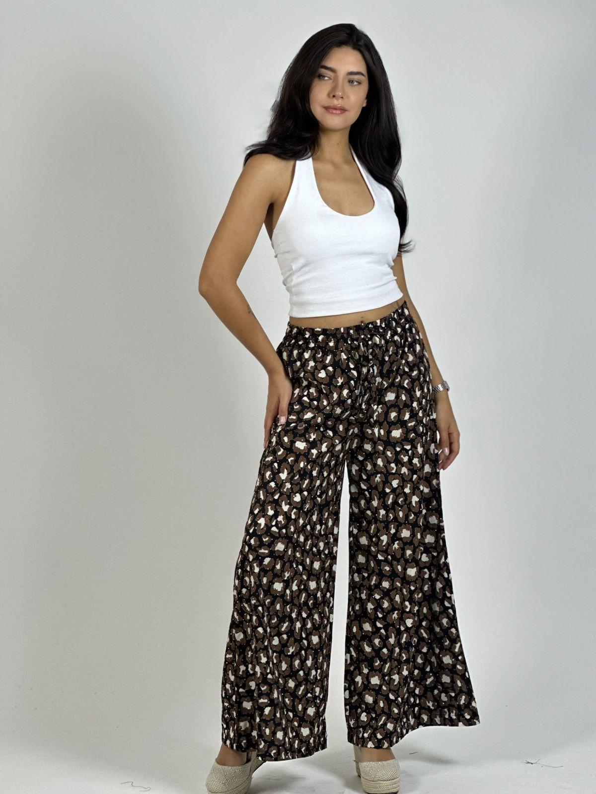 Palazzo Satín Estampado Print