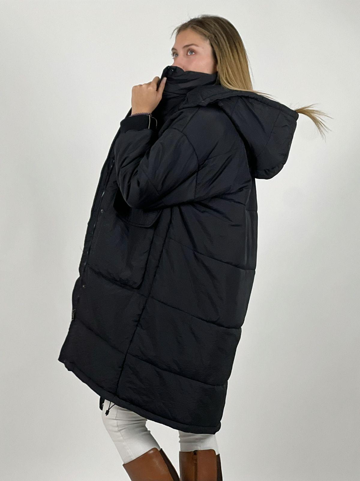 Parka Acolchada Bolsillos Cargo