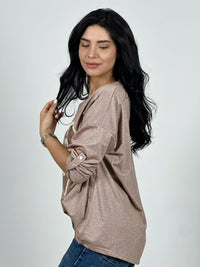 Polera Acetato Corazón Brillante