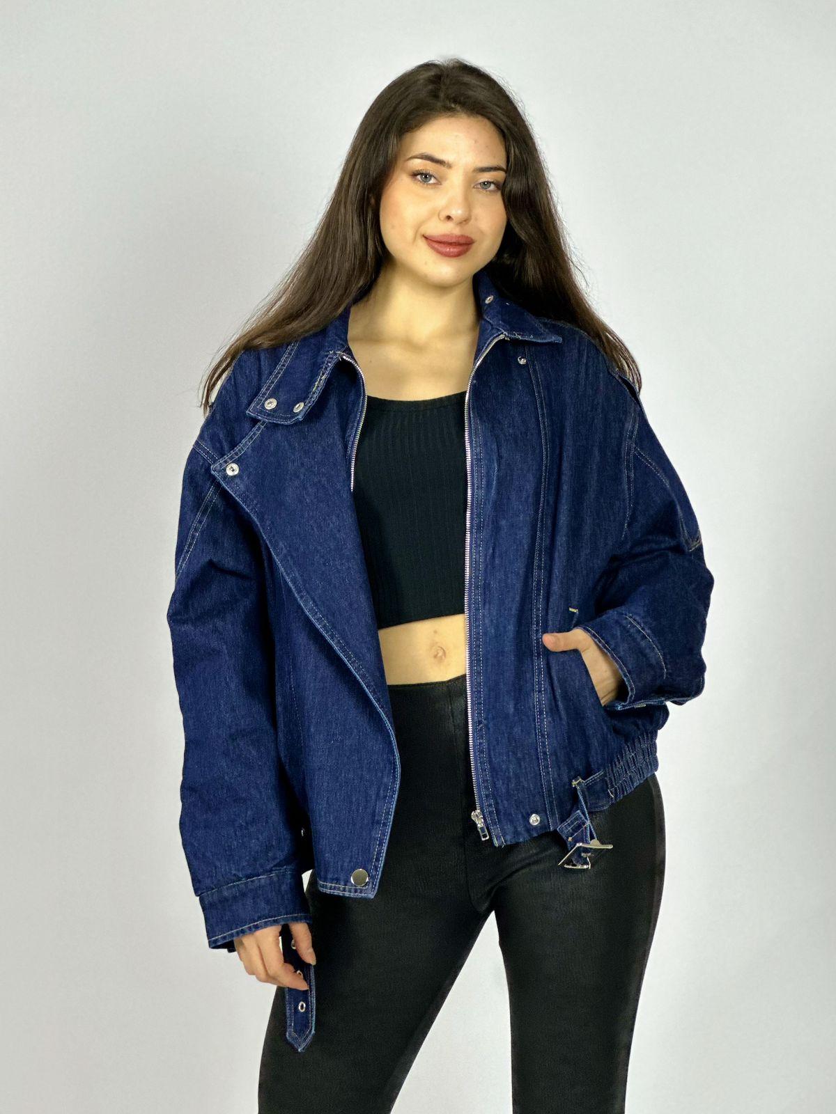 Chaqueta de Mezclilla Aviadora Acolchada