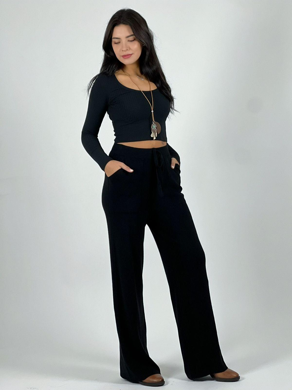 Pantalón De Lana con Bolsillos