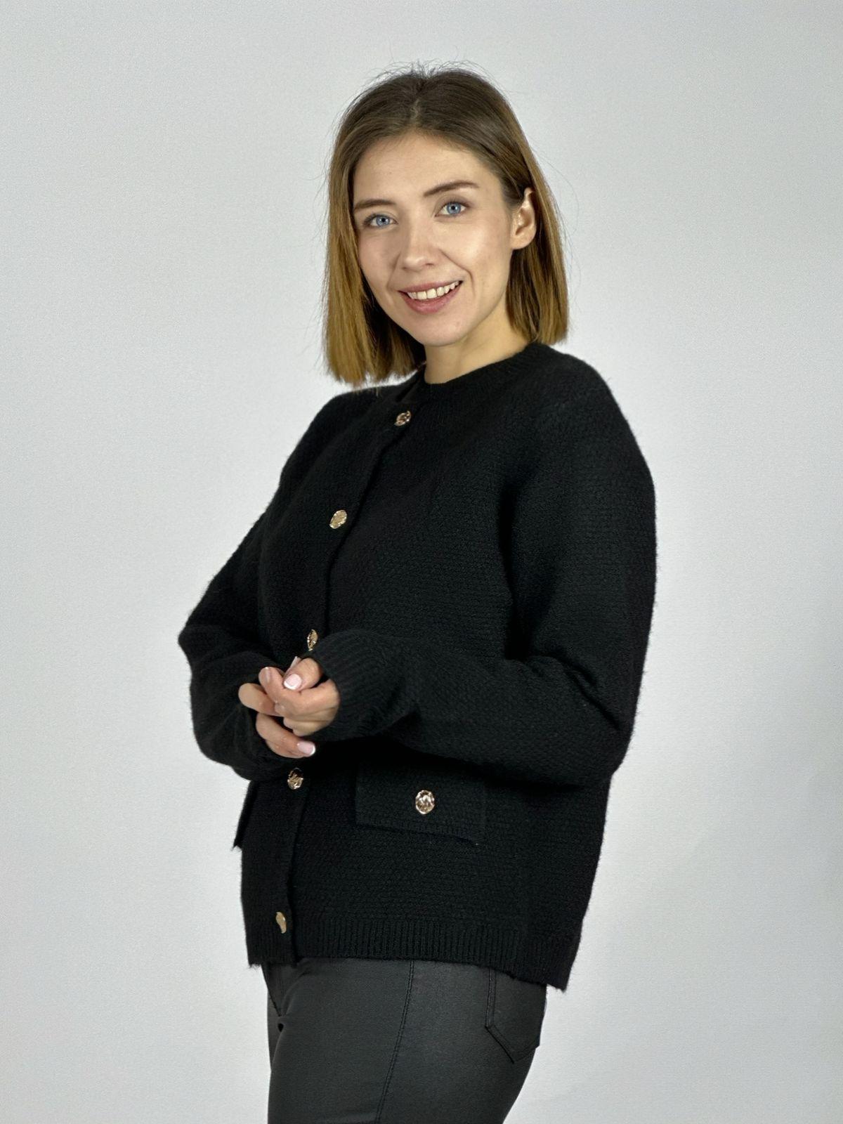 Sweater Tipo Blazer Paño Botones Dorados