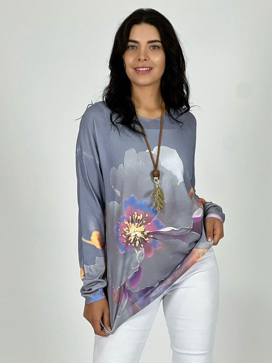 Sweater Hilo flores Acuareladas