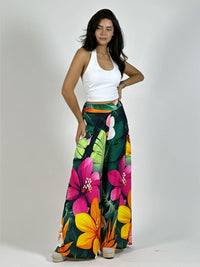 Palazzo Multifloral Bolsillos Cargo