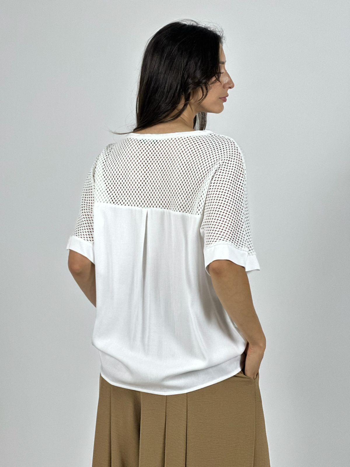 Polera Lino Hombros Tejidos LOVE Print