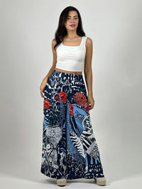 Palazzo Satín Estampado Snoopy y Rosas