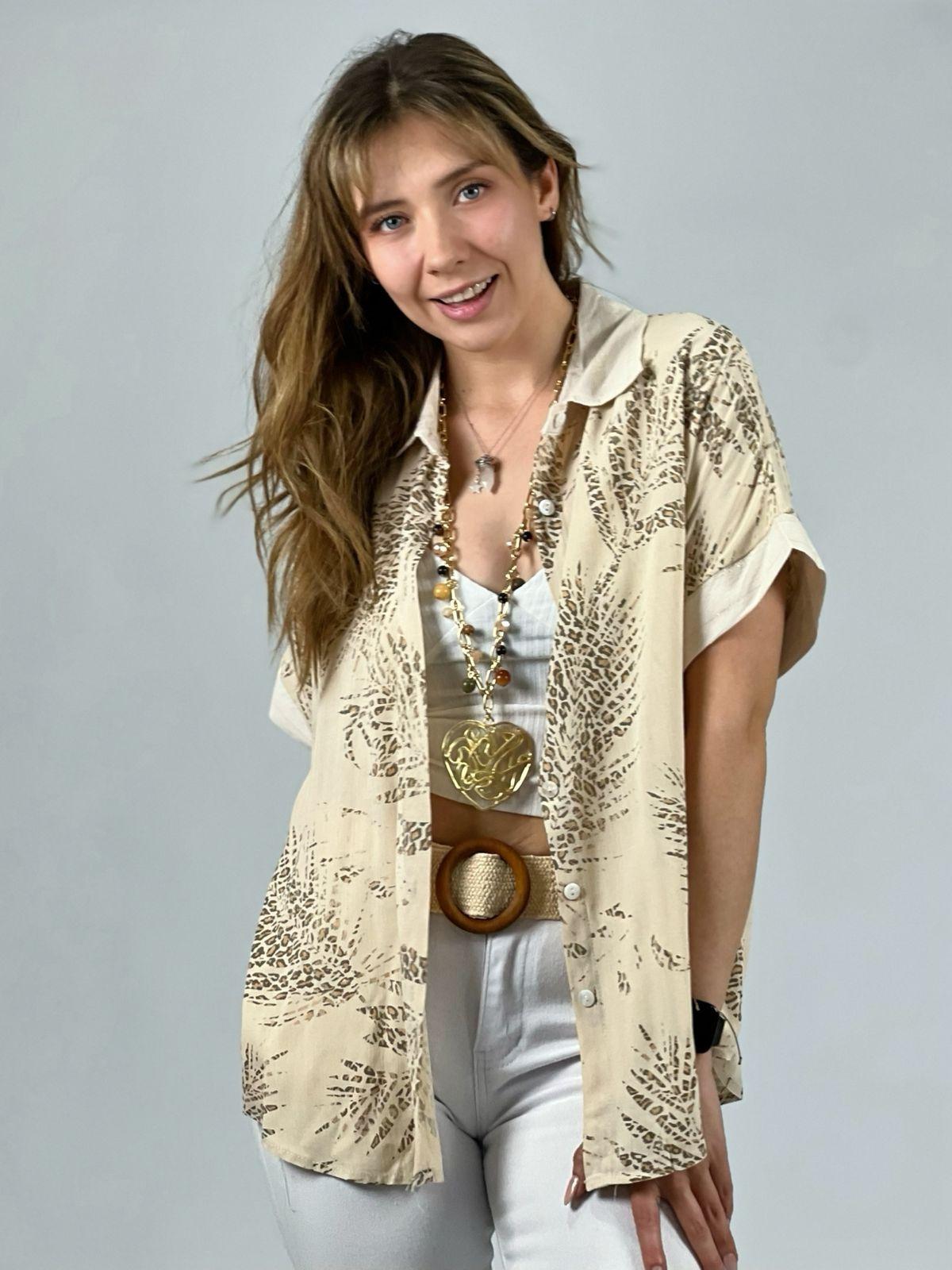 Blusa Lino Estampados print