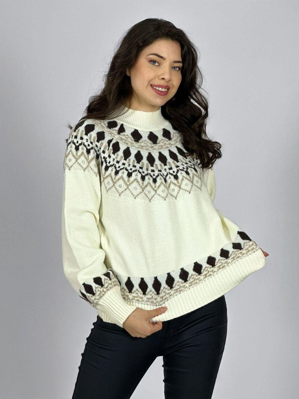 Sweater Lana Diseño Tipo Rombo