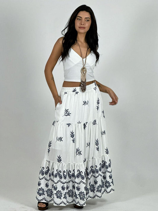 Falda Seccionada con Vuelo Boho