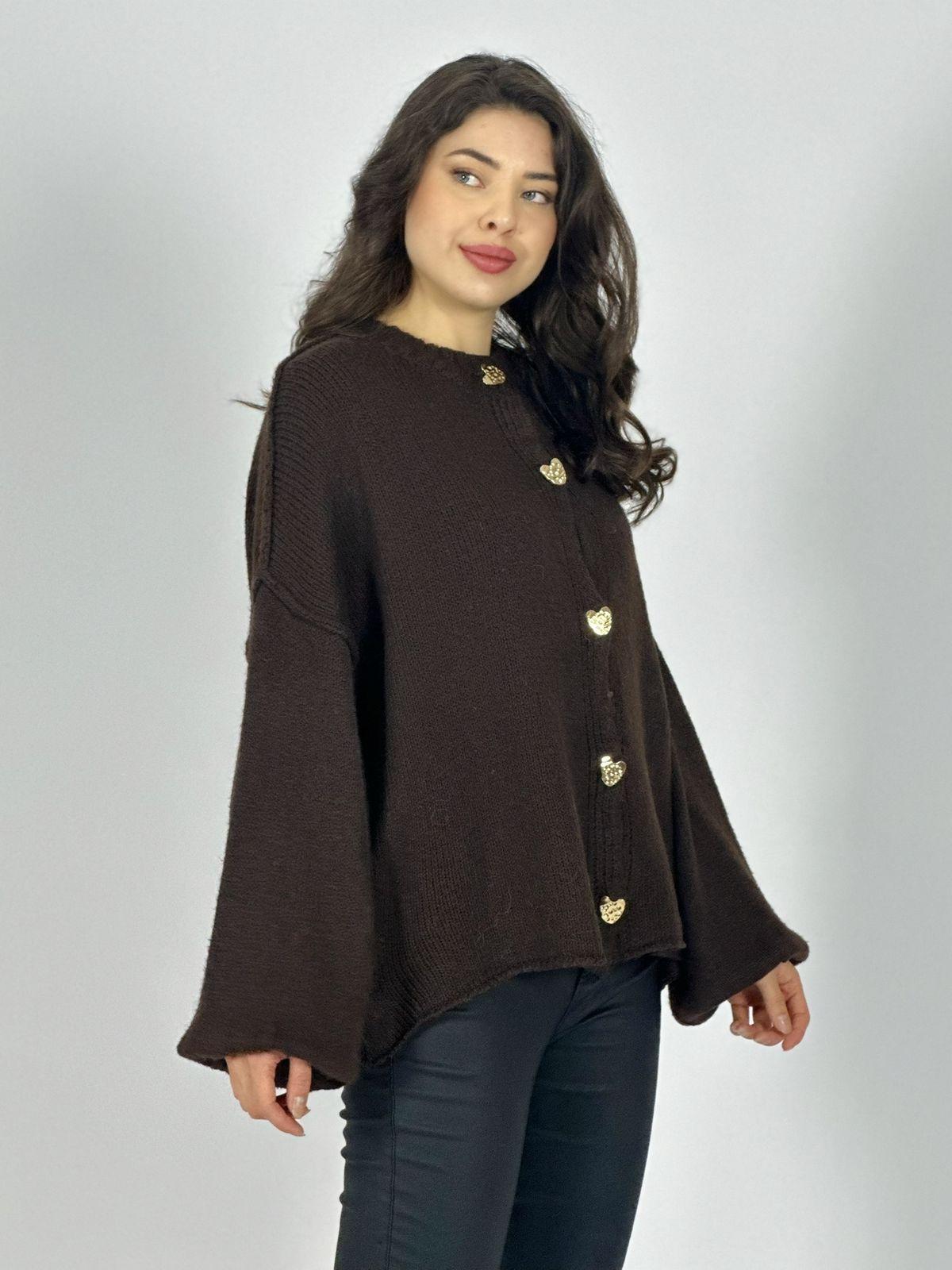 Sweater Lana Botones Corazón