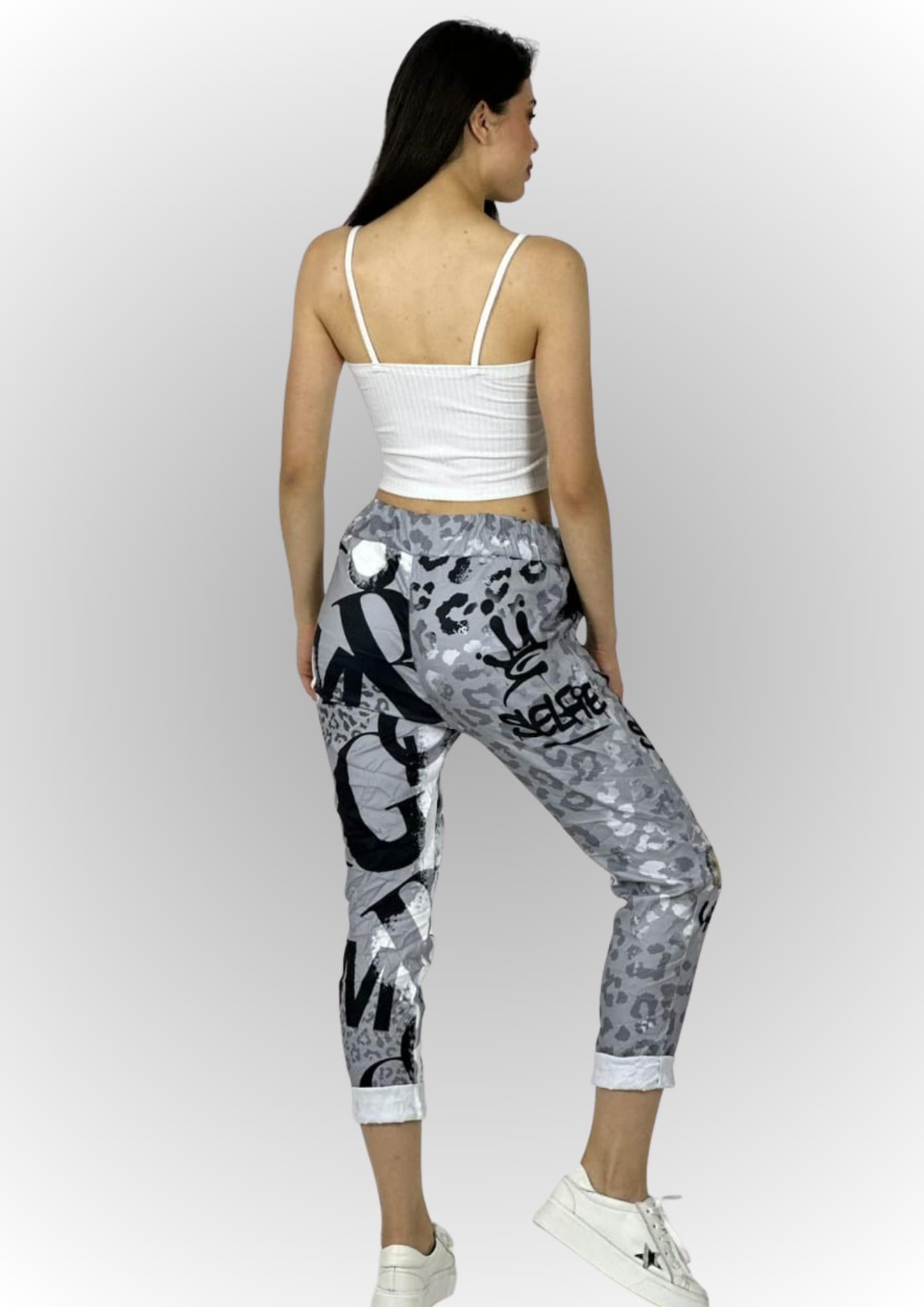 Jogger Italiano Print Grafiti Selfie