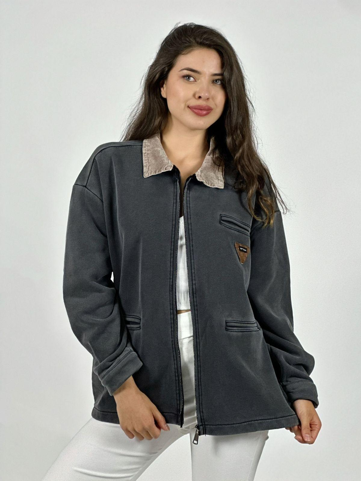 Chaqueta Afranelada con Cierre