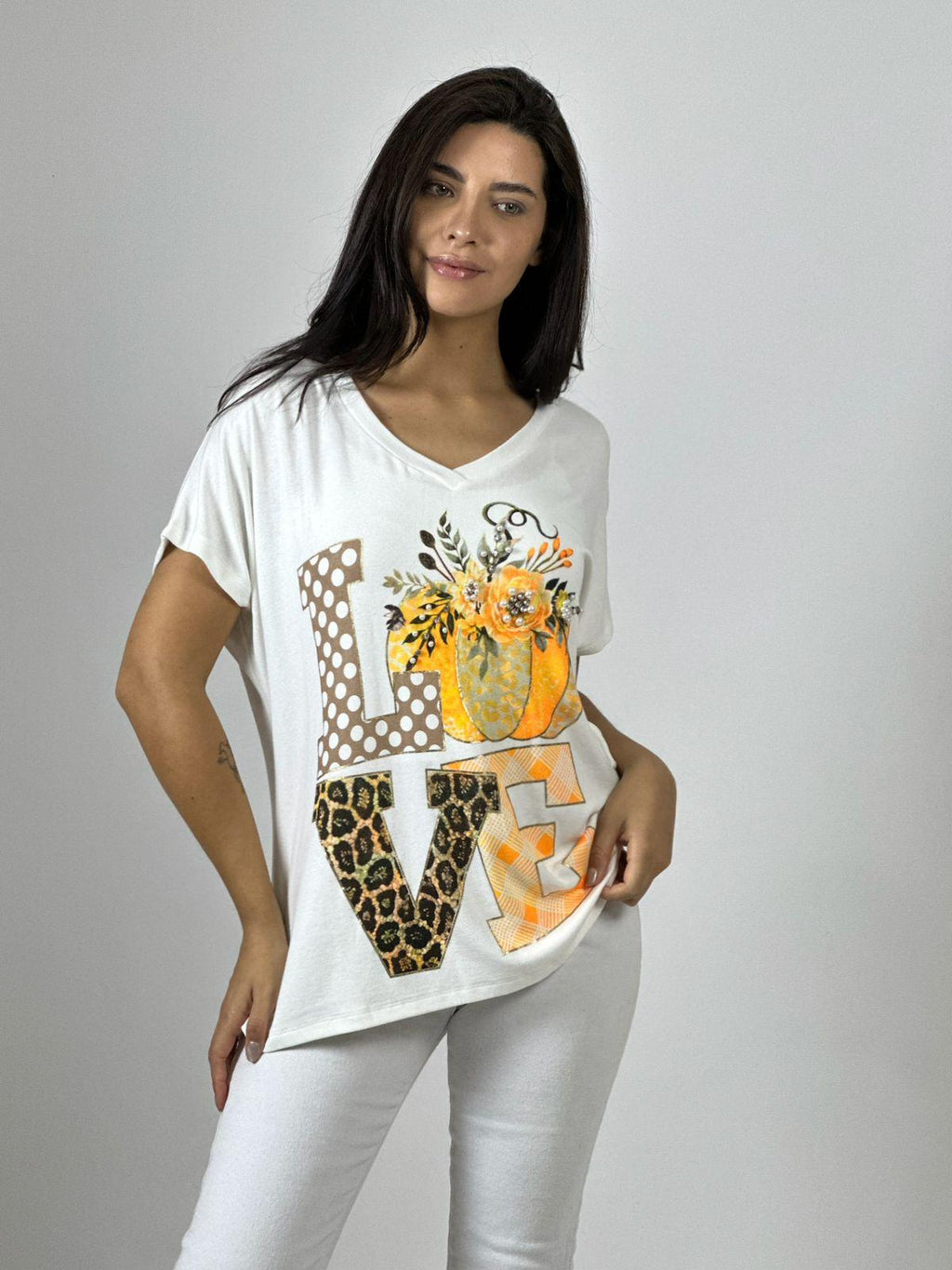 Polera Algodón Love Print