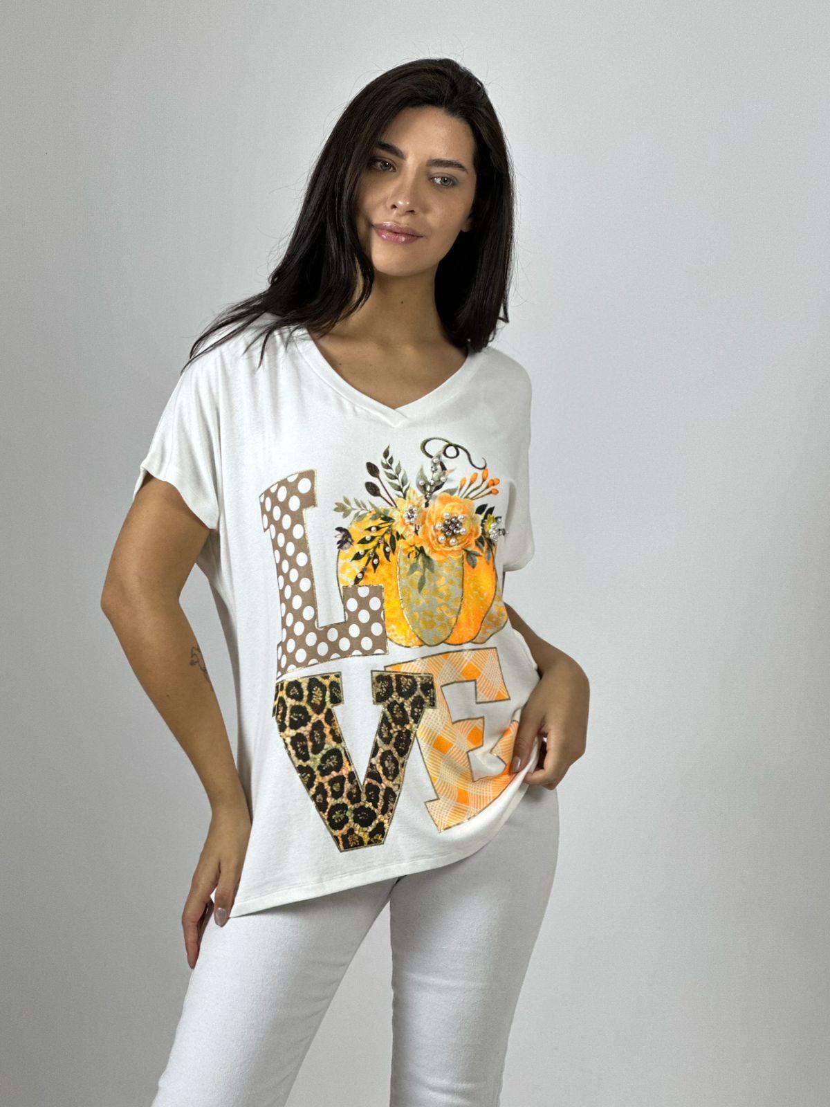 Polera Algodón Love Print