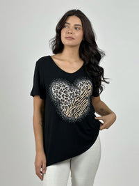 Polera Algodón Mickey Con Brillos