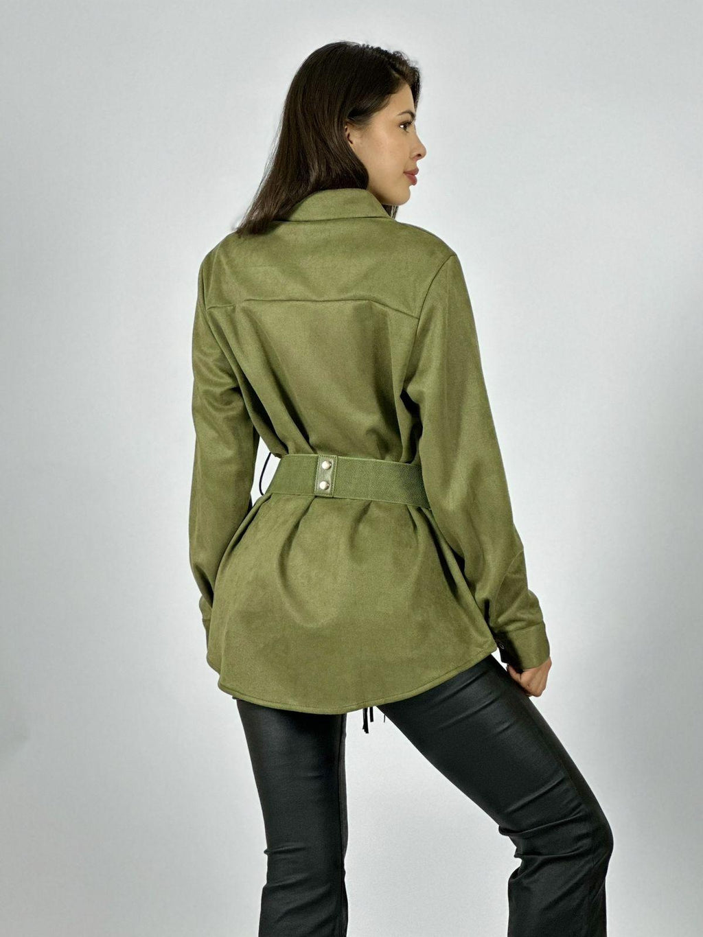 Sobre Camisa Gamuza con Cinturón Boho