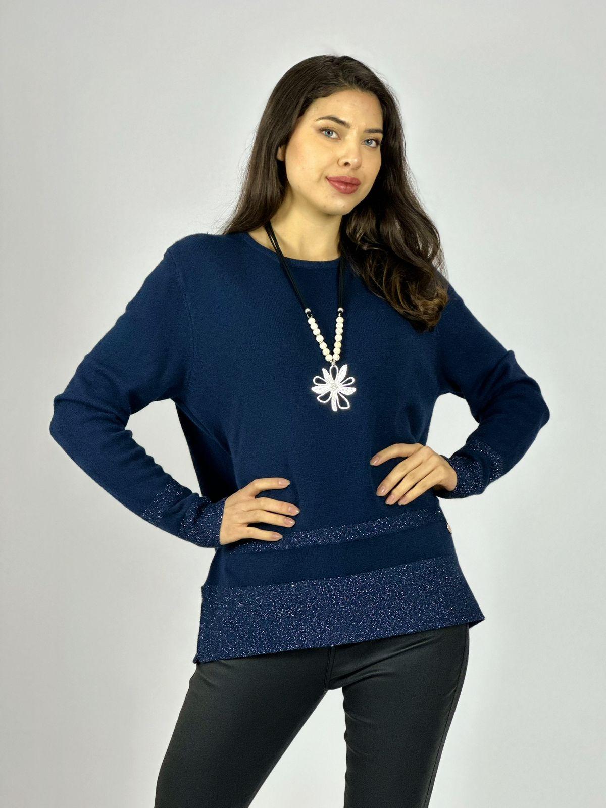 Sweater Spandex Bordes con Brillos