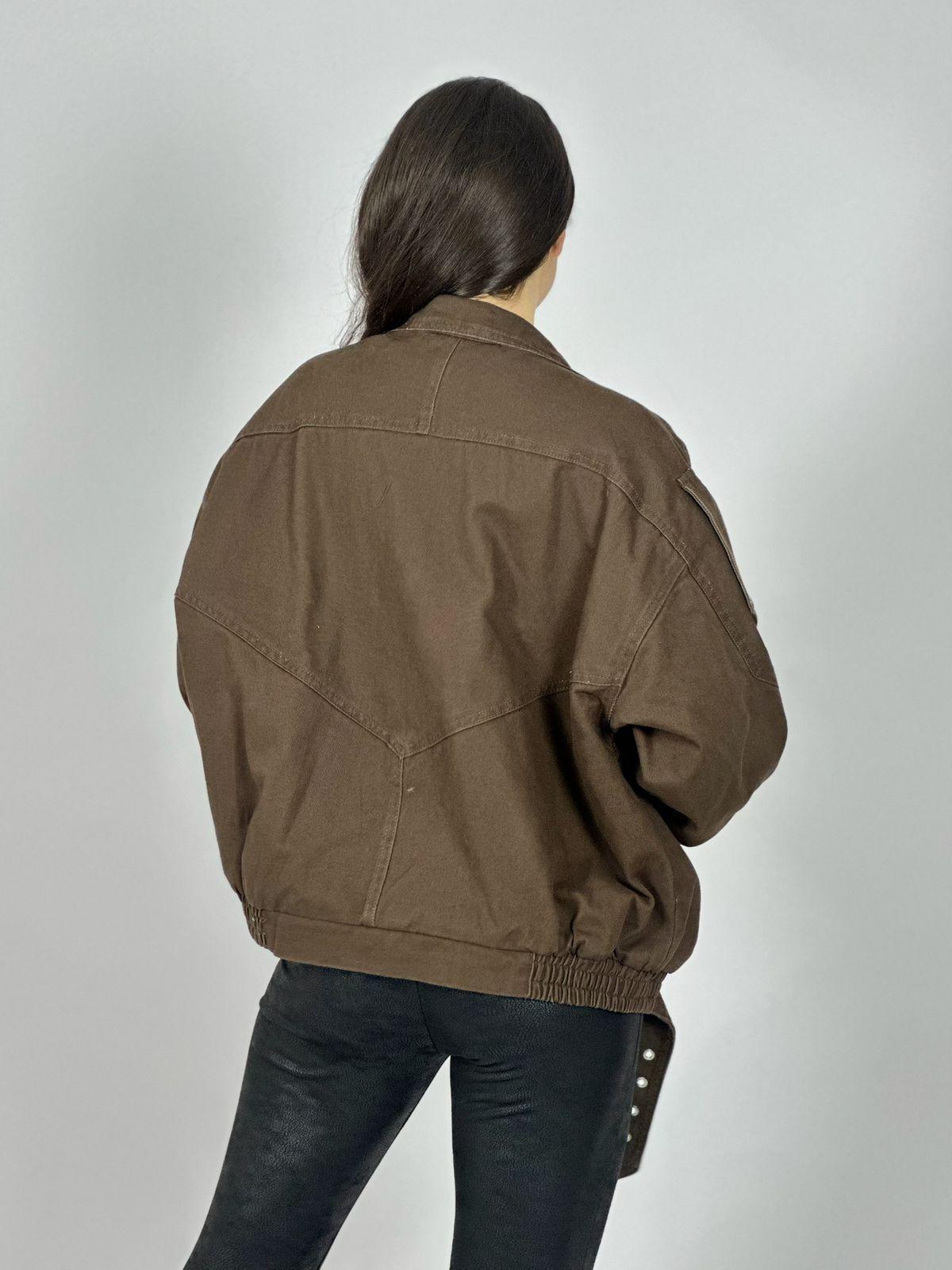 Chaqueta de Mezclilla Aviadora Acolchada