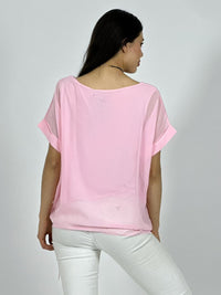 Blusa con Gaza Forrada Anudada