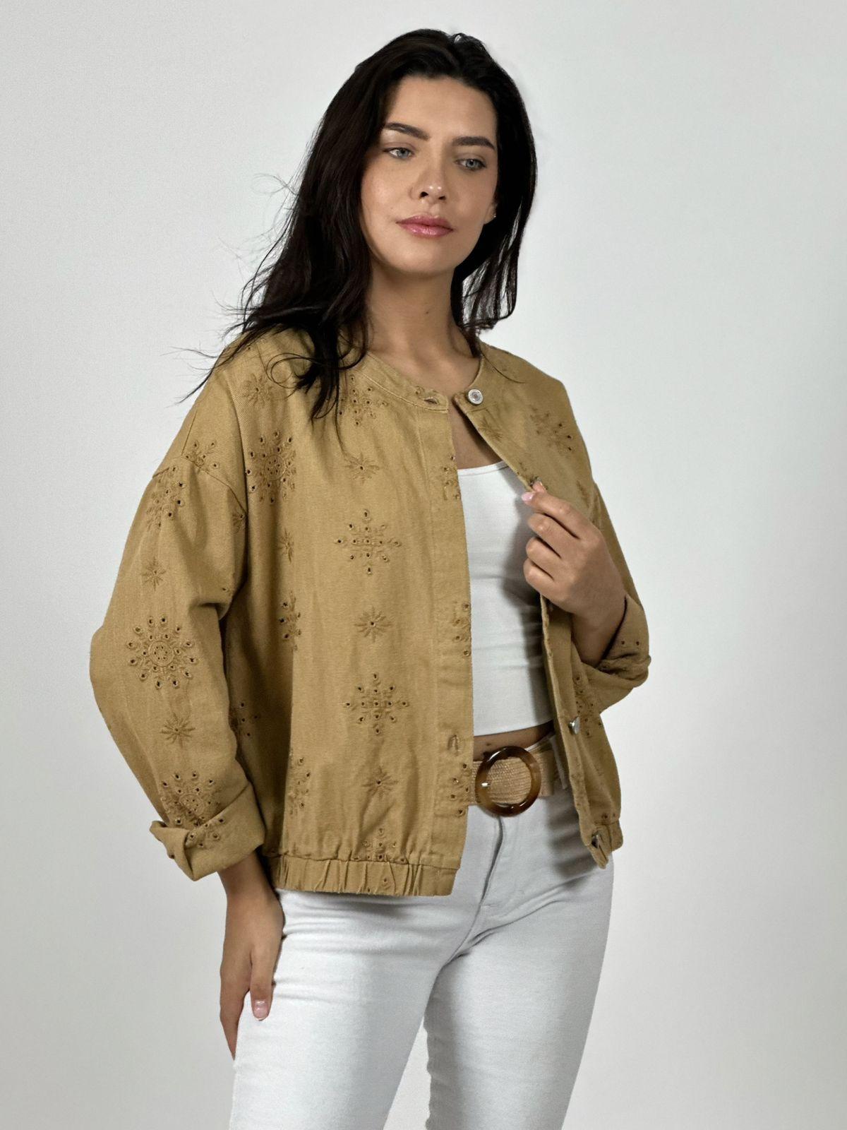 Chaqueta Mezclilla Diseño Broderi