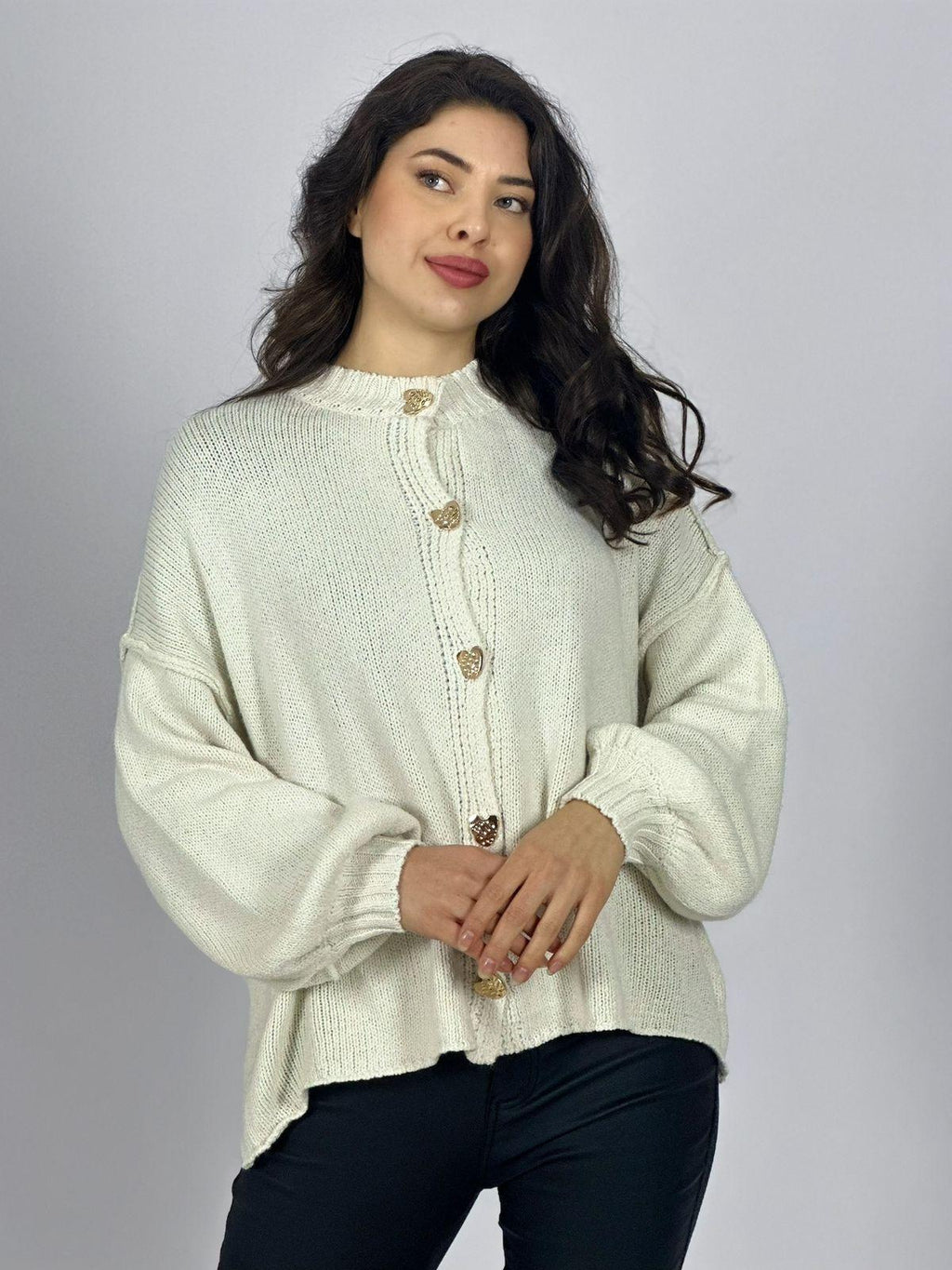 Sweater Lana Botones Corazón