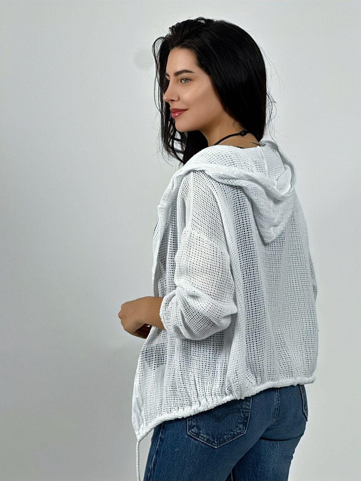 Bomber Italiana Tejida Bordes con Brillos