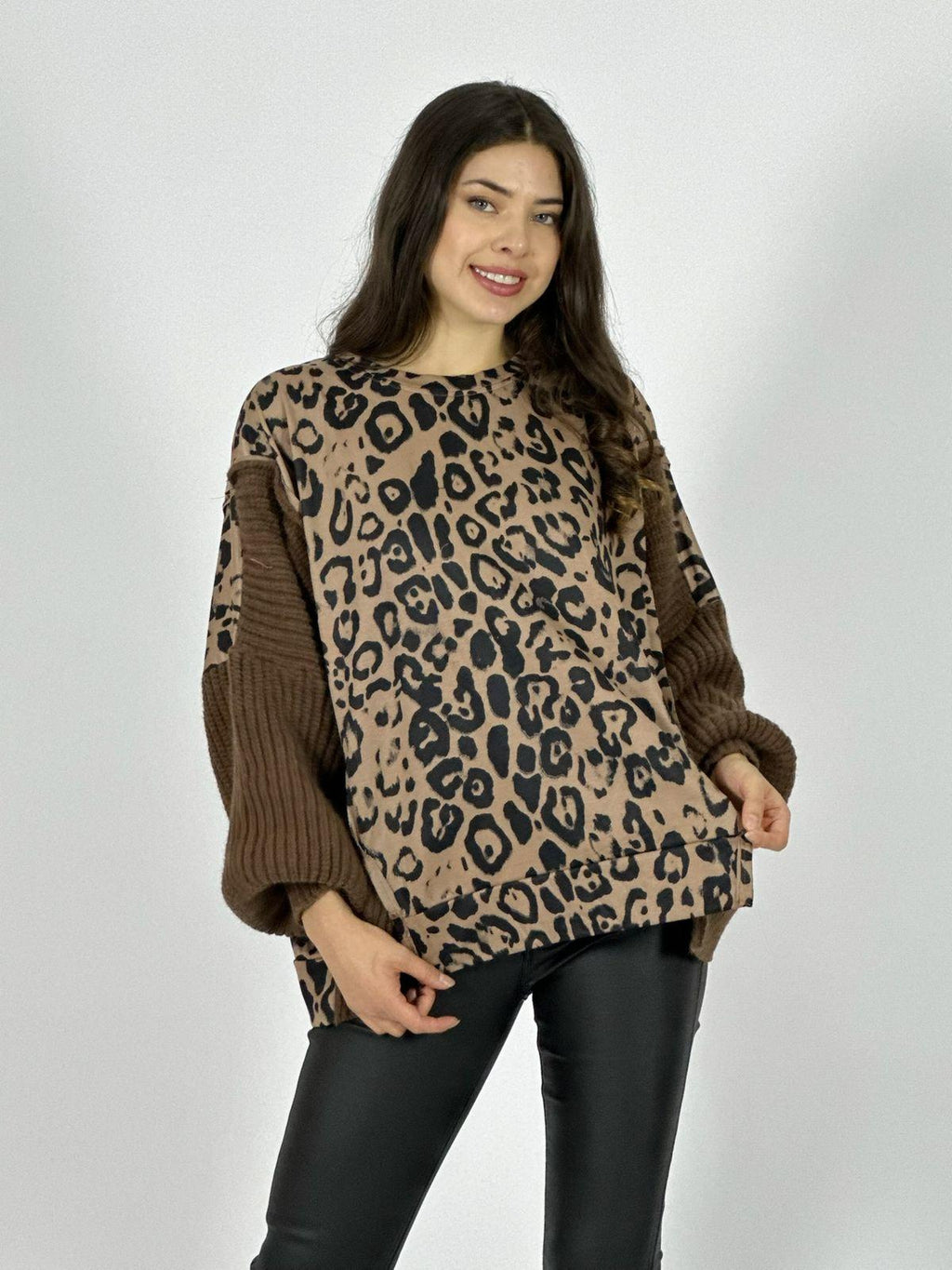 Sweater Tejido Lana Torso Print