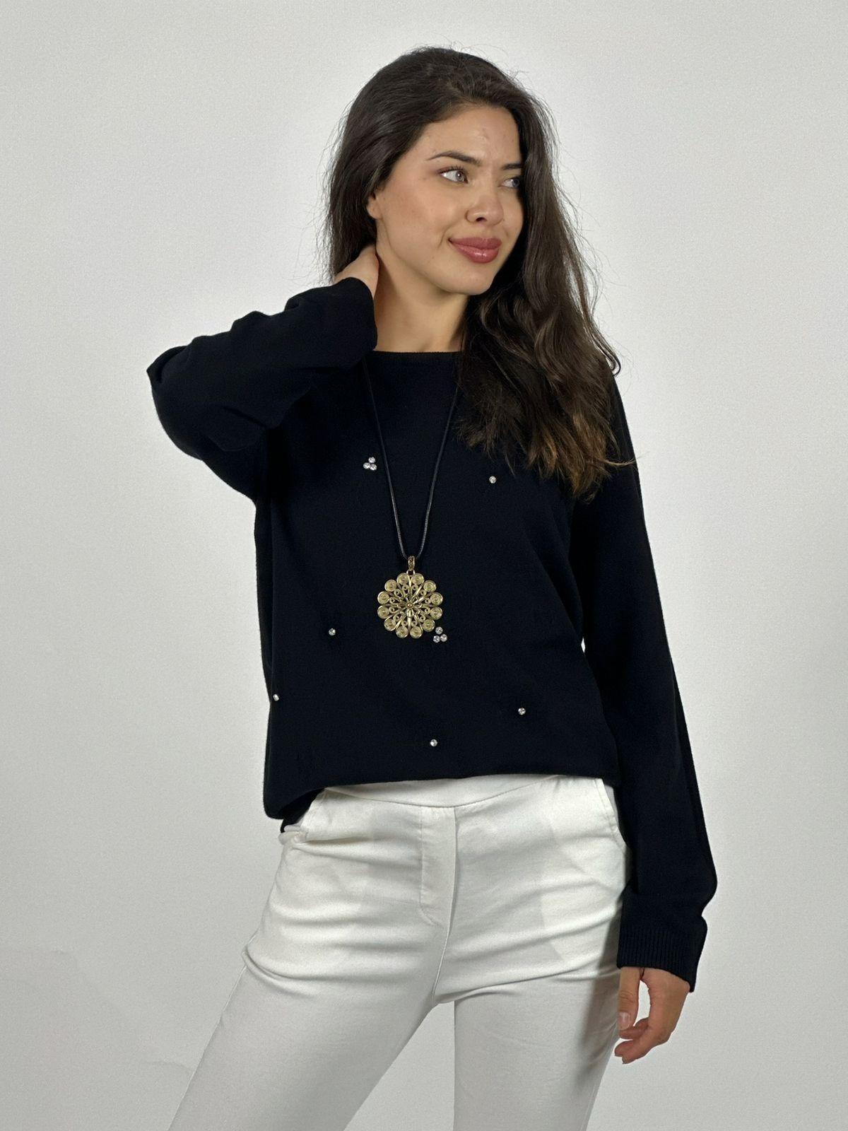 Sweater Spandex Flores y Diamantes