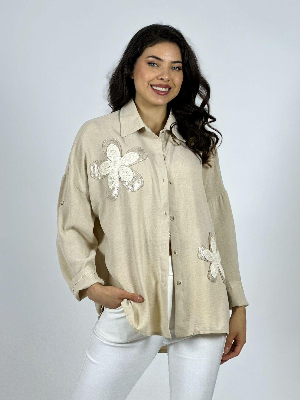Blusa Flores Bordadas