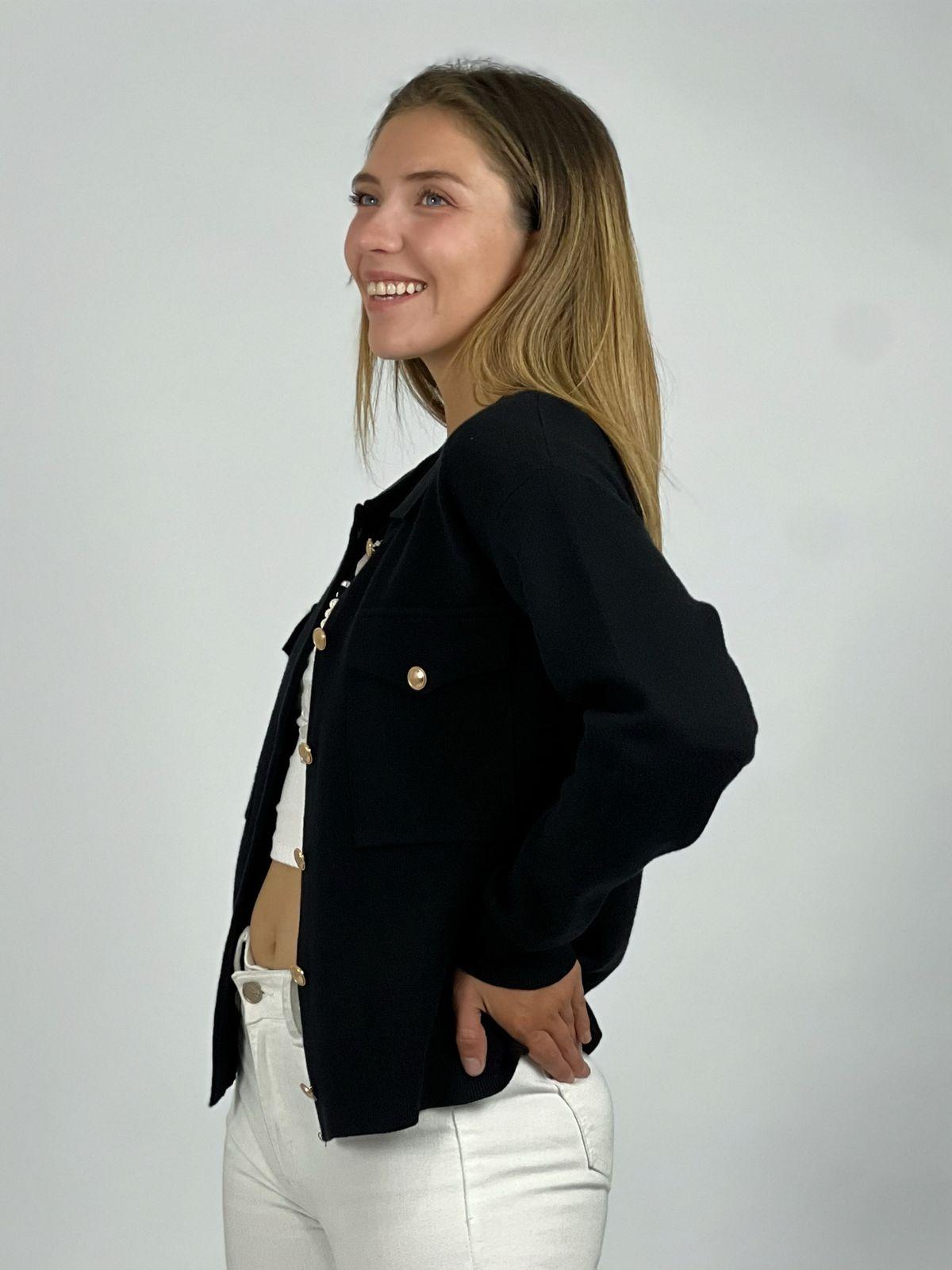 Sweater Abotonado Cuello Pique