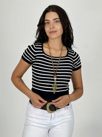 Polera Top de Líneas