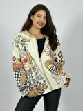 Polerón Gamuza Estampado Flores Print Mariposas