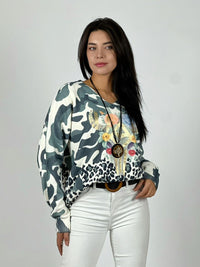 Sweater Cashmere Print