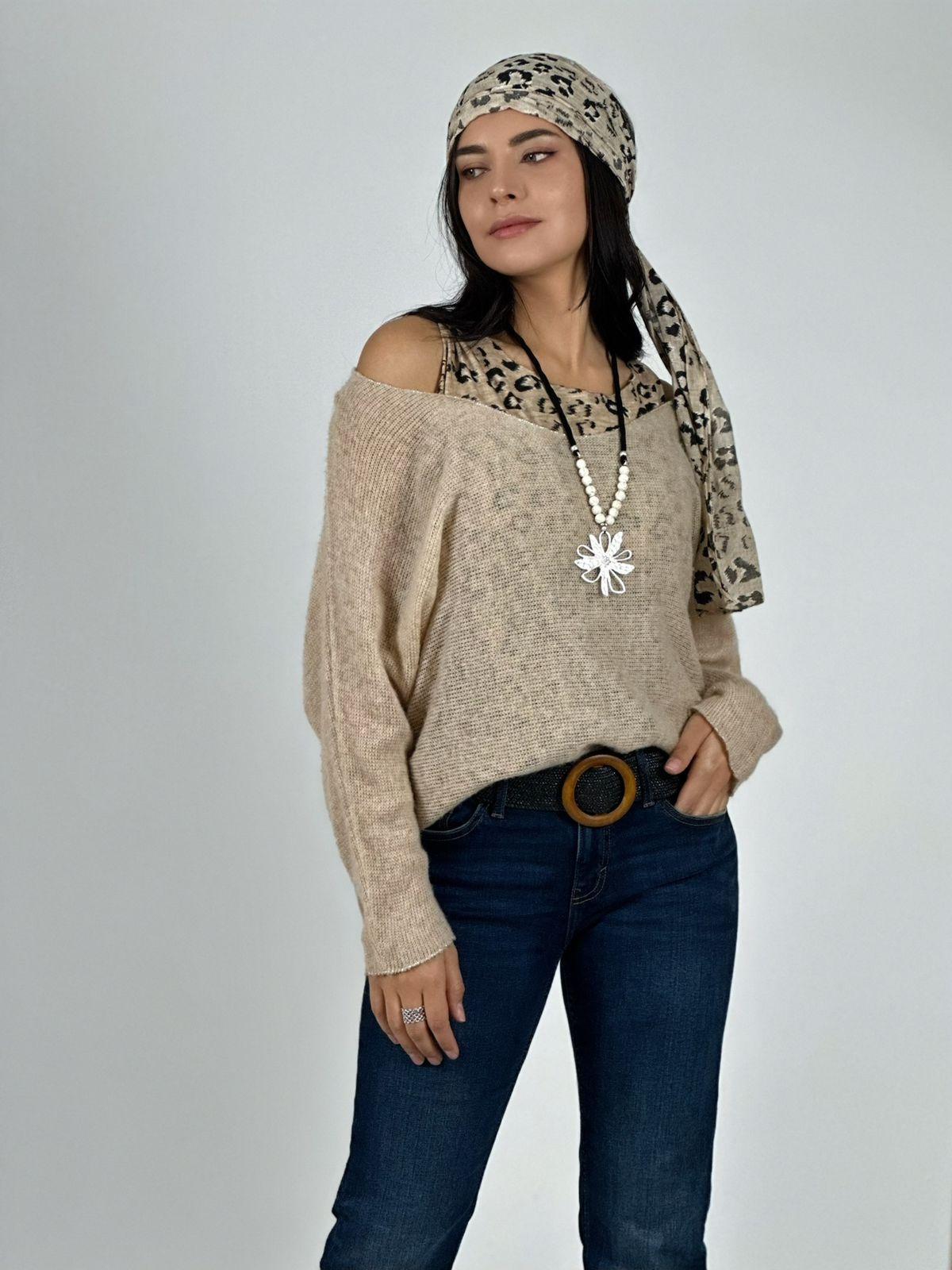 Polera Doble Italiana Con Lazo Print