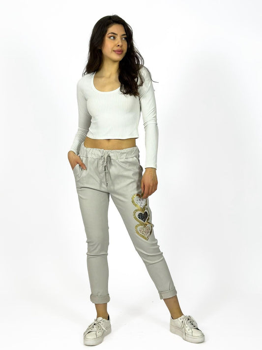 Jogger Italiano Estampado Triple Corazón