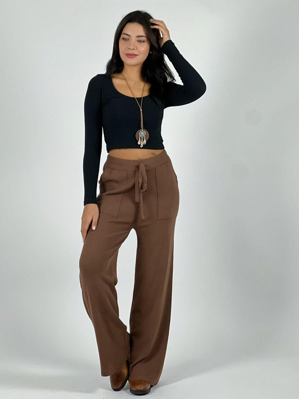 Pantalón De Lana con Bolsillos