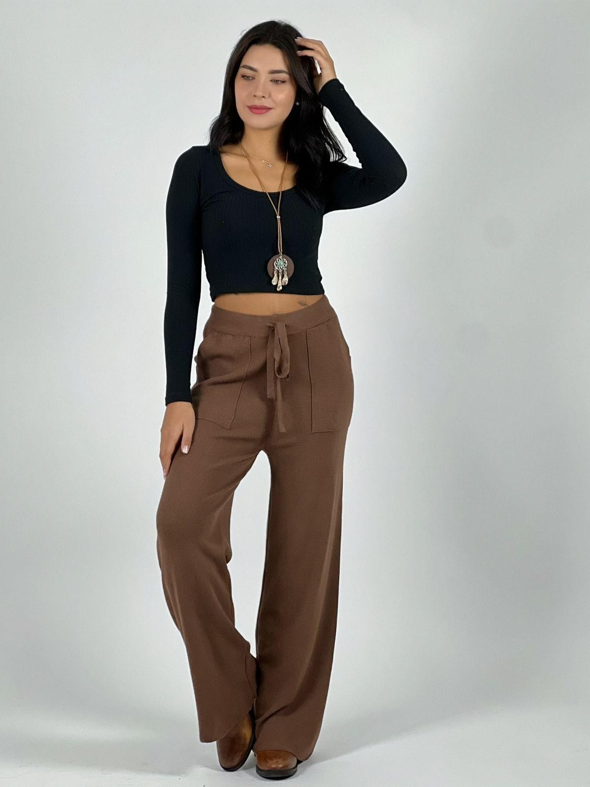 Pantalón De Lana con Bolsillos