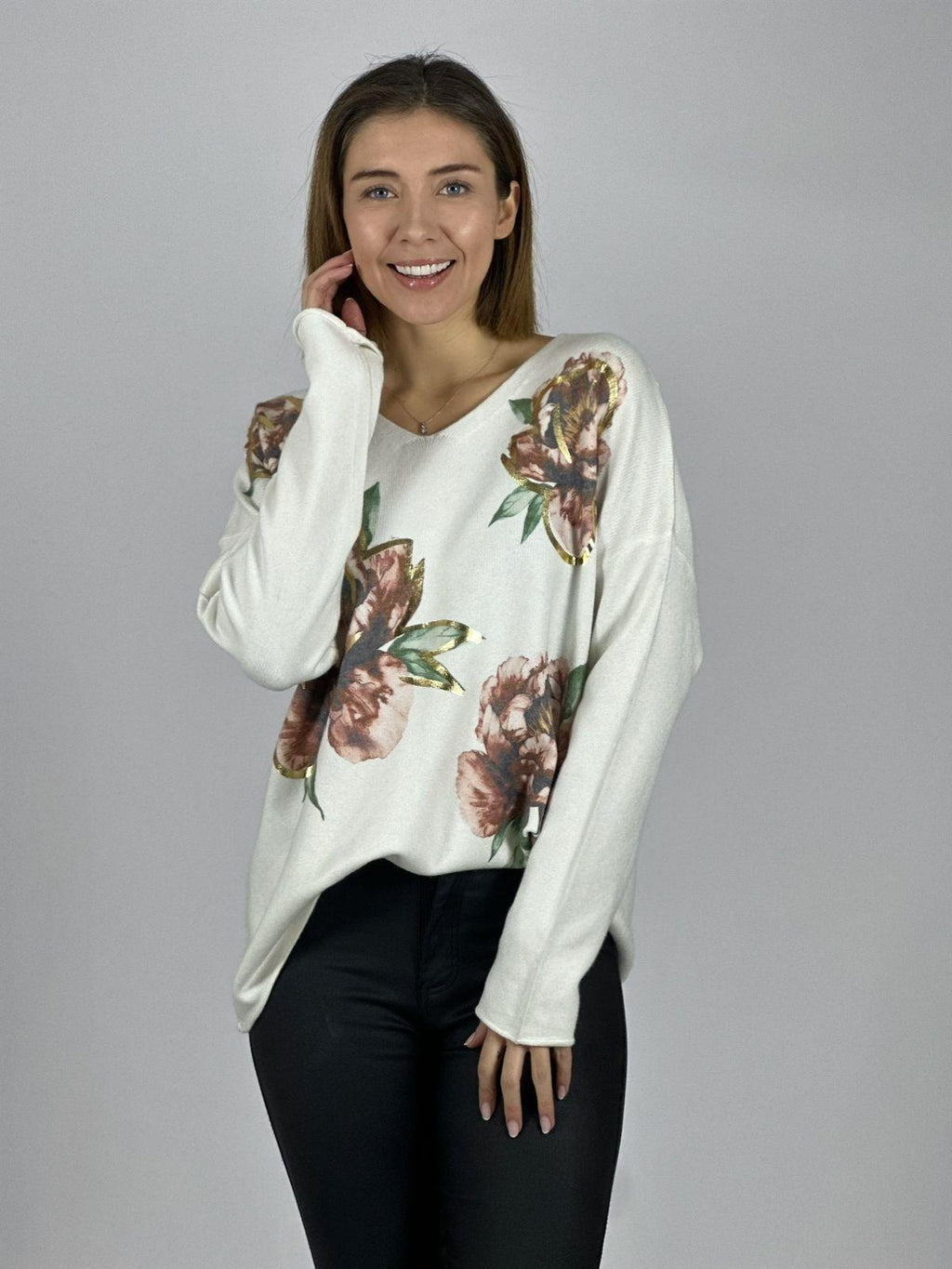 Sweater Spandex Estampado Floral