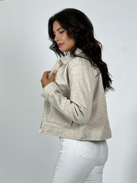 Chaqueta Paño Forrada Con Bolsillos