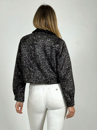 Chaqueta Print de Gamuza con Forro